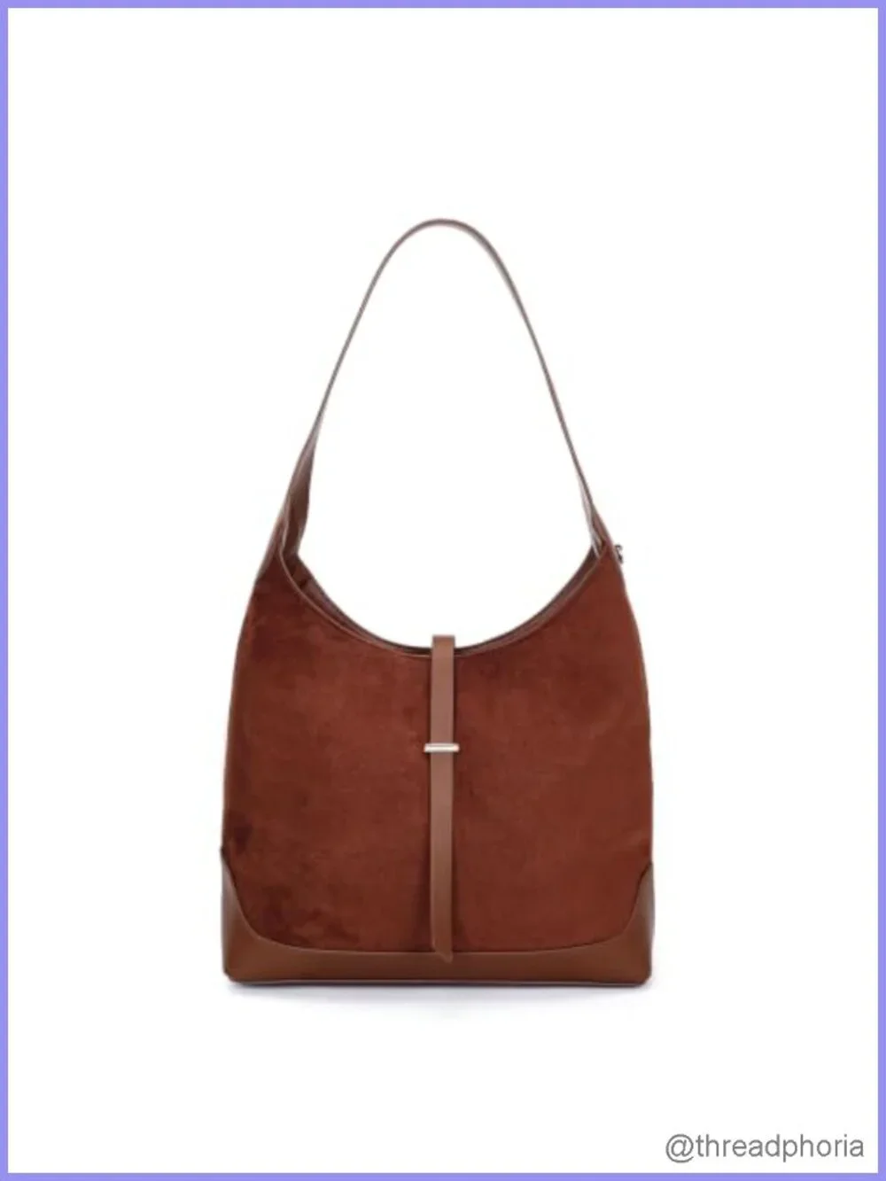 Faux Suede Retro Slouchy Hobo Shoulder Bag Tote for Women